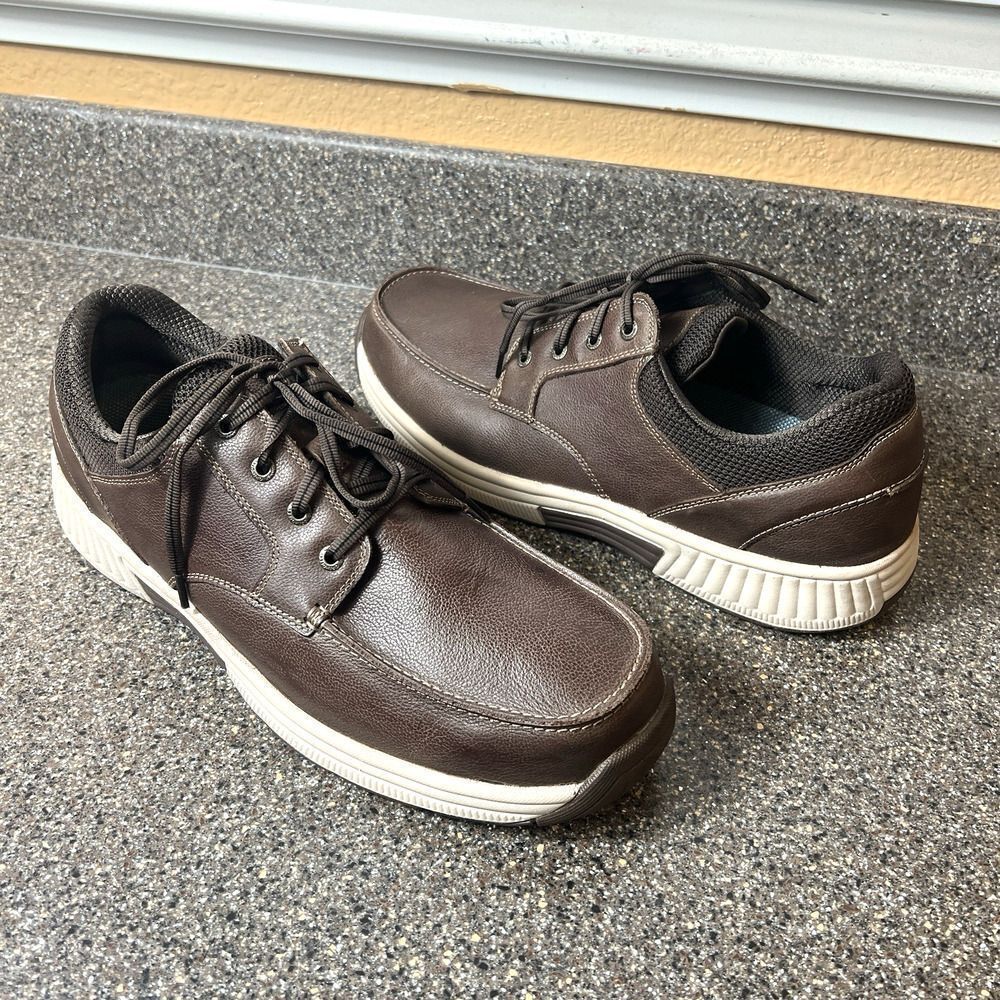 Orthofeet 428 Mens Sz 13 M Brown Comfort Casual Walking Driving Shoe Lace Up Low